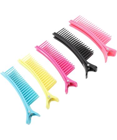 Double Layer Hair Sectioning Clip 5 Pairs ABS Clips for Easy and Durable Grip Clip for Hairstylists At Home Hair Salon - Buy Online on GoSupps.com