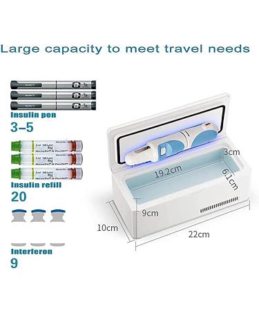 Mini Insulin Cooler for Car with Alarm Multiple Modes of Power Supply Portable Insulin Refrigerator for Travel Car Eye Drops Storage Insulin Cooler ( Color : White  Size : Button/power bank ) Button/power bank White - Buy Online on GoSupps.com