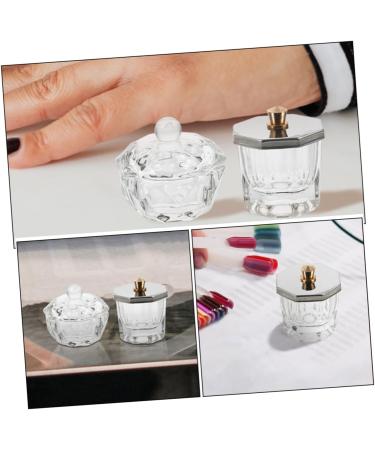 VINTORKY Nail Cup Nail Dish Cup Nail Liquid Holder Acrylic Nail Supplies Dappen Dish for Acrylic Nails Nail Dappen Dish Acrylic Nail Tools Manicure Nail Dish Saucer Cup Toning Glass - Buy Online on GoSupps.com