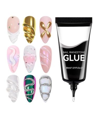 Generisch Nail Gel - 30 ml - Modeling Glue for Rhinestone Decoration - Nail Sculpting Gel - For Women and Girls - Home Beauty Salon - Wedding