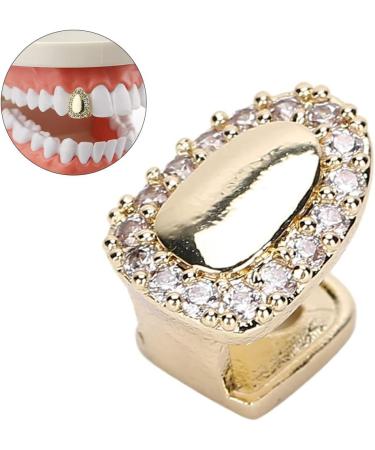 Buy Syrisora Glittering False Teeth - Individual Tooth Accessories for Halloween Parties & Hip-Hop Shows - Diamond Gold Style - Buy Online on GoSupps.com