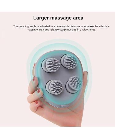 Layhou Electric Scalp Massager - Wireless Head Massage Device with 4 Kneading Heads for Stress Relief - Portable Blue Handheld Massager for Muscles Back Shoulders and Calves - Buy Online on GoSupps.com