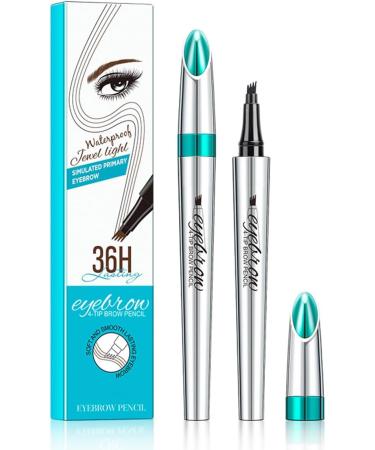 Eyebrow Pencil Eyebrow Microblading Pencil - Liquid Waterproof Eyebrow Pencil - Eye Makeup Eyebrow Pencil Micro Four Point Eyebrow Pencil - Natural Eyebrow Makeup (Smokey Gray) - Buy Online on GoSupps.com