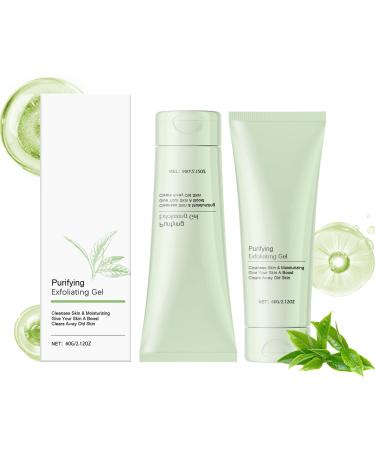 2 Pieces Cleansing Exfoliating Gel Exfoliating Moisturizing Cream Dead Skin Removal Shrinks Pores Gentle Relief for Face and Body Ideal Exfoliator Gel for All Skin Types