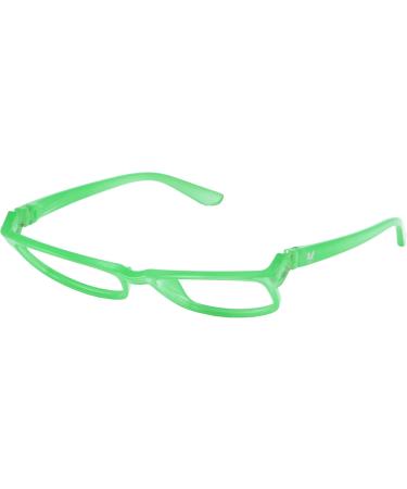 BUNNY EYEZ Ruthie Reading Glasses - Stylish Aqua Green Crystal 1.5x with Tiltable & Flippable Frame for Comfortable Reading - Buy Online on GoSupps.com