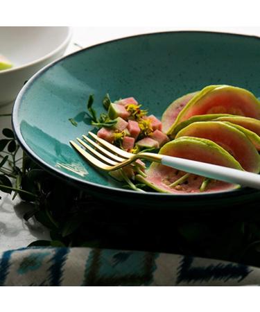 Bowls Snack Dip Dishware Creative Ceramic Bowl Household Soup Bowl Large Noodles Bowl Japanese Rice Bowl Green Salad Bowl 9 inch Mixing Bowl Compatible with Kitchen Restaurant Gifts - Buy Online on GoSupps.com