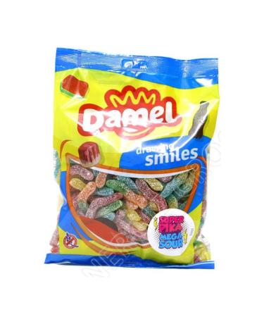 Damel Damel Mega-Sour-Worms - Halal - 1 kg bag