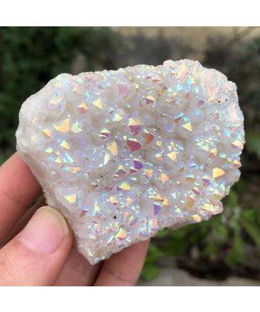 Crystal Cluster Natural Aura Angel Quartz Cluster Plating Gemstone Cluster Beautiful Crystal Reiki Crystal Stone (Size : 100g) - Buy Online on GoSupps.com