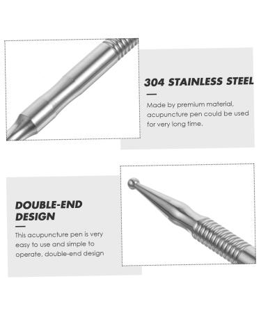 Frcolor Manual Acupuncture Pen - Premium Stainless Steel 304 Facial Massage Device for Pain Relief and Wellness - Buy Online on GoSupps.com