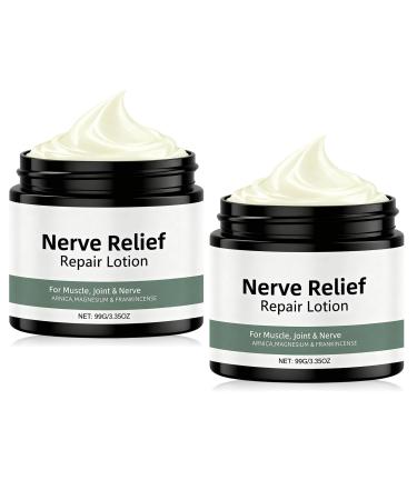 2 Pcs Nerve Relief Repair Lotion Cream Neuropathy Lotion with Arnica & Magnesium for Knee Lumbar Neck for Joint 3.5 fl oz