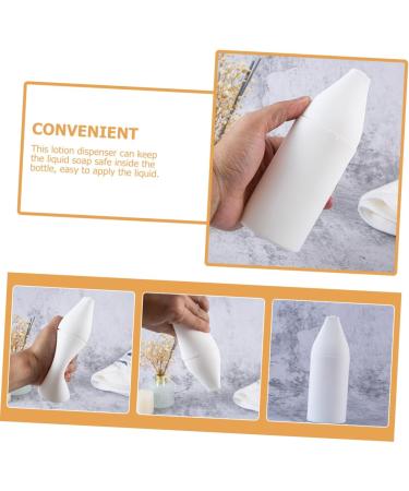 COHEALI Lotion Containers Squeeze Soap Dispenser Liquid White Silica Gel Dish Washer Lotion Dispenser Bathroom Dispenser Bottle 18.5x7cm White - Buy Online on GoSupps.com