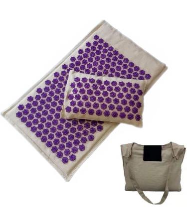 Dunlap Massage Cushion - Getinfit Acupressure Mat & Pillow for Yoga - Rose Red | Natural Coconut Palm Massage Therapy - Buy Online on GoSupps.com