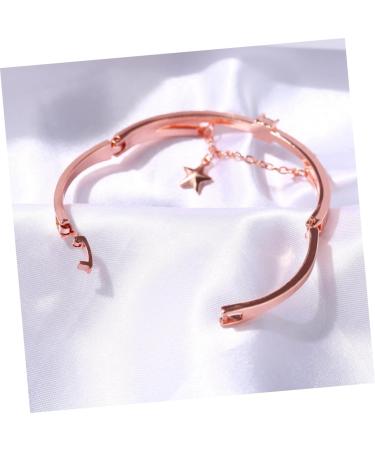 Gatuida 2pcs Bracelet Star Cuff Bracelet Gemstone Bracelets for Women Rhinestone Bangle Crystal Bead Bracelet Jeweled Bangle Bracelet Diamond Bracelet Miss Jewelry To Open Rose Goldx2pcs 19.5*1.2cmx2pcs - Buy Online on GoSupps.com