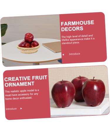 ABOOFAN 4pcs Fruits Home Decor Fruit Photo Props Photography Props Theme Party Supplies Theme Party Decorations Simulated Apple Artificial Apple Household High Density Foam Fake Apple - Buy Online on GoSupps.com