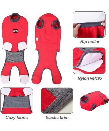 Dog Recovery Suit - Spay/Neuter Surgical Body Suit for Female/Male Dogs - Red XL - Buy Online on GoSupps.com