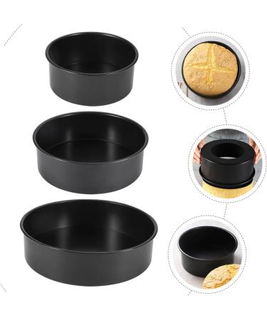 Zerodeko 3pcs Set Chiffon Cake Mold Mini Cake Pans Baking Cake Pan Nonstick Bakeware Deep Cake Pans Dessert Molds Cheesecake Pan Round Cake Pans Wedding Cooking Utensils Bread Carbon Steel - Buy Online on GoSupps.com