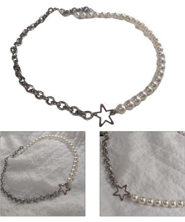 Oralgos Trendy Pearl Necklace - Fashionable Women's Choker Elegant Spliced Necklaces for Weddings & Anniversaries - Stylish Alloy Imitation Pearl Jewelry - Buy Online on GoSupps.com