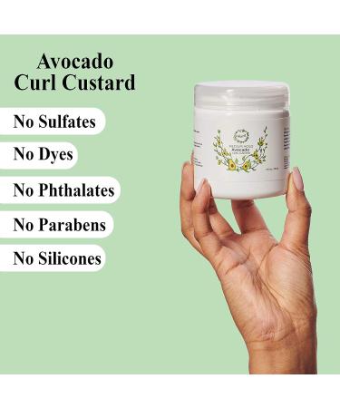 Naturall Avocado Curling Cream - Medium Hold Custard Gel for Curly Hair 8 oz - Buy Online on GoSupps.com