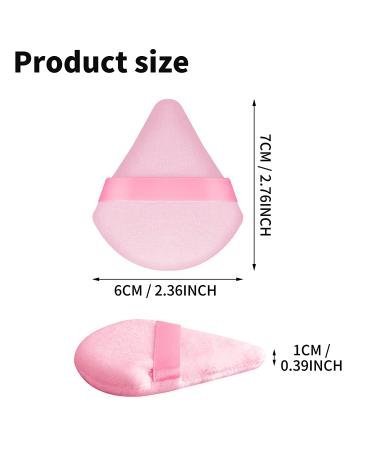 Sibba 12Pcs Triangle Shape Face Makeup Puff Set for Loose Powder - Soft Cosmetic Sponge for Wet and Dry Application - Large Body Cotton Cushion Puffs (Black/White/Pink) - Buy Online on GoSupps.com