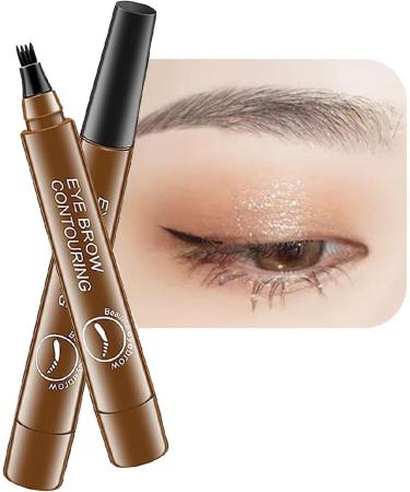 Eyebrow pen 4 Points Eyebrow Pen Waterproof Eyebrow Pencil Long Lasting Eyebrow Makeup for Natural Looking Eyebrows - Buy Online on GoSupps.com