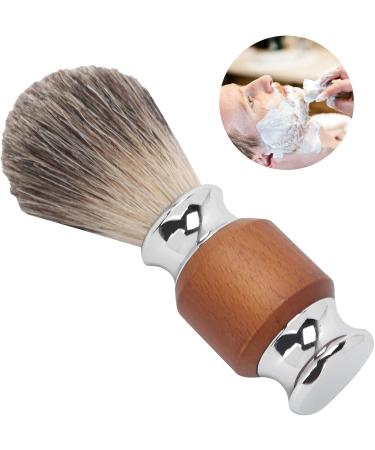 Premium Shaving Brush for Men - Rubber Wood Handle Foaming Trimmer Perfect for Barbers & Salons - Buy Online on GoSupps.com