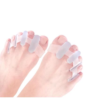 Desenda comfortable gel toe spreaders for correcting inflamed balls of the feet soft toe spreader for overlapping therapeutic relief of plantar fasciitis hammer toes-claws-