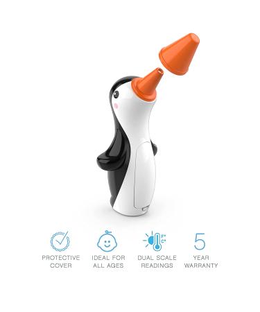 Pure Enrichment ThermoBuddy Penguin Ear Thermometer - InstaRead Technology, Backlit Display, 10 Memory Settings, Dual Scale, Fever Alert - Ideal for Babies - Buy Online on GoSupps.com