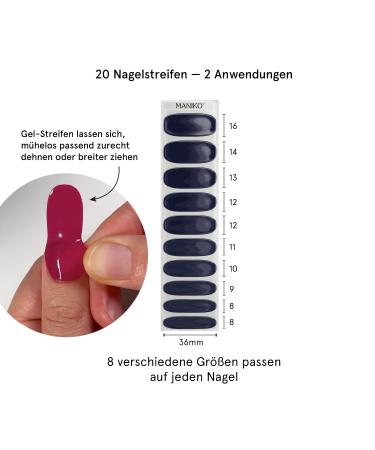 Maniko UV Gel Strips - Self-Adhesive Nail Film | Vegan Long-Lasting Manicure for Natural Nails | 20 Strips (Eclipse) - Buy Online on GoSupps.com