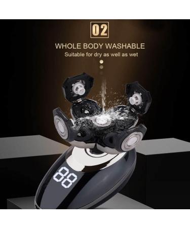 5 in 1 Electric Razor for Men - Rechargeable Bald Head Shaver with Beard Nose Ear Trimmer & Facial Brush | International Shipping Available - Buy Online on GoSupps.com