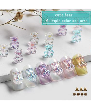 144pcs 3D Gummy Bear Charms Pendants | Cute Resin Nail Art Decorations | 6 Styles & 3 Sizes | Jewelry Making & DIY Crafting Accessory - Buy Online on GoSupps.com