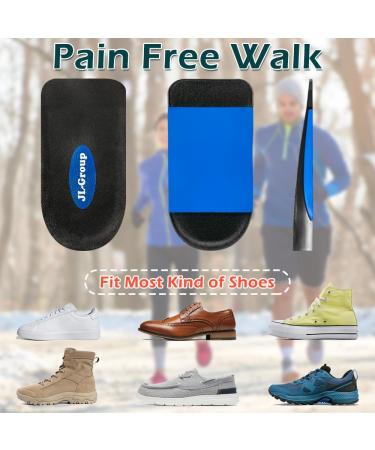 JL-Group Orthopedic Heel Inserts - Shock Absorption & Support Insoles for Achilles Tendonitis & Plantar Fasciitis | Heel Pain Relief | Large Size for Women 9.5-13.5 & Men 8-13 - Black & Blue - Buy Online on GoSupps.com