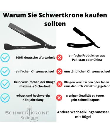 Schwertkrone Razor Set with 100 Blades | Made in Germany | Premium Solingen Quality for Precision Grooming - Buy Online on GoSupps.com