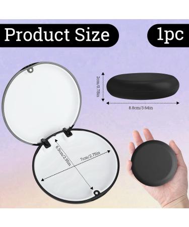 Beejoy Retainer Case Orthodontic Denture Box Round Retainer Box with Magnetic Seal Textured Liner Multifunctional Mouth Guard Denture Case for Retainers Mouthguards Braces (Black) - Buy Online on GoSupps.com