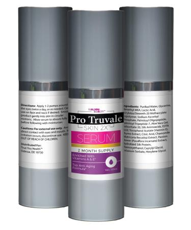 Pro Truvale Skin 2X Serum | Premium Anti-Aging Formula | Boost Collagen Reduce Wrinkles & Sagging Skin | 2 Month Supply - Buy Online on GoSupps.com