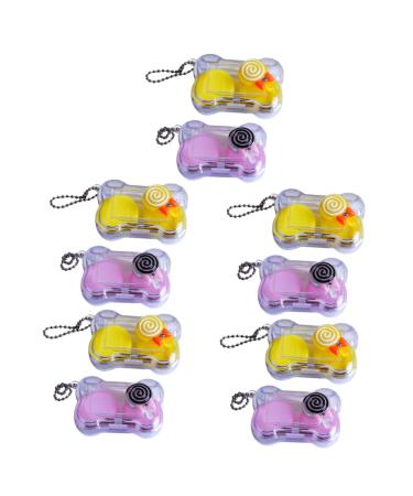 Healvian 10 sentences contact lens container Small plastic container container for contact lenses contact cover sweet contact case portable tool storage box travel bracket bracket