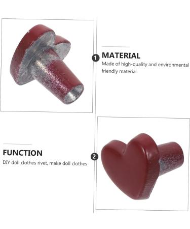 NUOBESTY 100pcs Materials Coat Premium Accessories Alloy Studs Supplies Doll DIY Clothes Small Shoes Rivets 0.50X0.50X0.50CM Red - Buy Online on GoSupps.com