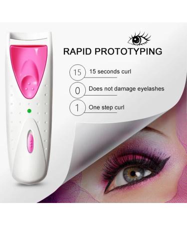 Sujurio Pink Electric Eyelash Curler Lasting and Portable Shaping Curling Eyelash Clip - Buy Online on GoSupps.com