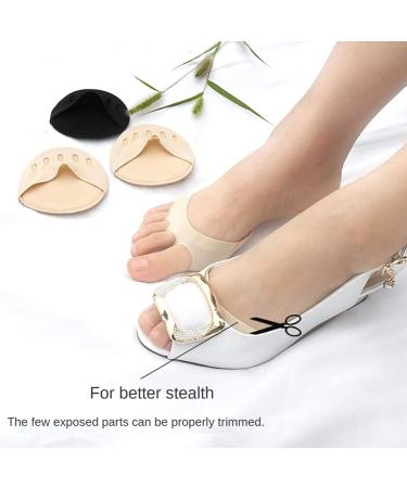 Buy Half Socks Metatarsal Foot Pads for Women - 3 Pairs Sandals High Heels Separate Toe Socks (Beige Black Gray) - Pain Relief & Comfort - Buy Online on GoSupps.com