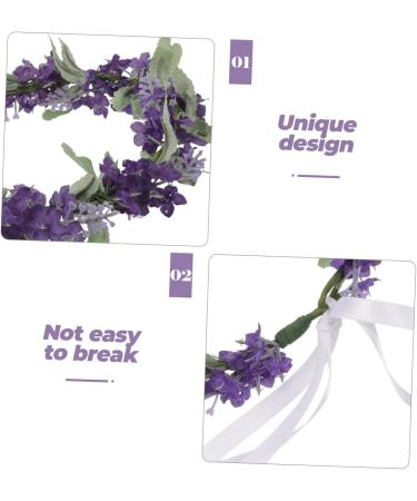 MUSISALY Floral Crown Flower Girl Tiara Flower Crowns for Flower Crown Green Bridal Hair Accessories Fairy Headband Hair Coils Fiesta Headbands Purple Garland Flowers Bohemia Bride - Buy Online on GoSupps.com