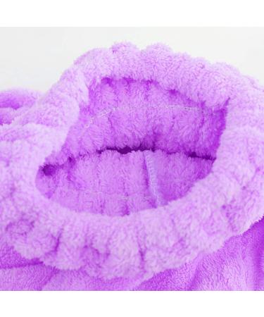 Yomigoo 3 Pack Hair Drying Towel Set - Quick Dry Microfiber Wrap for Women with Long & Thick Hair - Super Absorbent - Purple - Buy Online on GoSupps.com