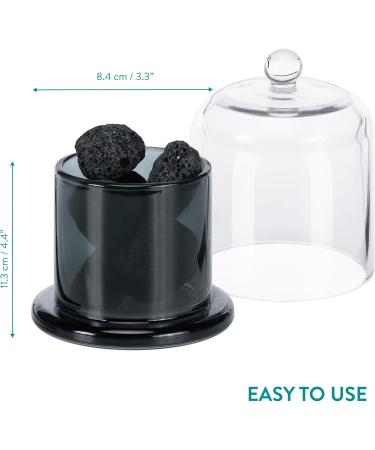 Buy Navaris Lava Stone Volcano Diffuser | Portable Glass Essential Oil Aromatherapy | No Electricity | Calming Fragrant Living Space - Buy Online on GoSupps.com
