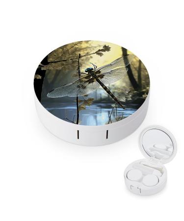 Contact Lens Case Dragonflies Print Plastic Contact Lens Case contact Lens Care Box ontact Lens Travel Box
