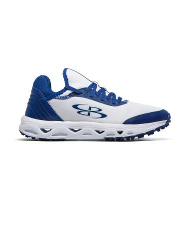 Boombah Men's Raptor Turf Shoes - Multiple Color Options - Multiple Sizes White/Royal Blue 9