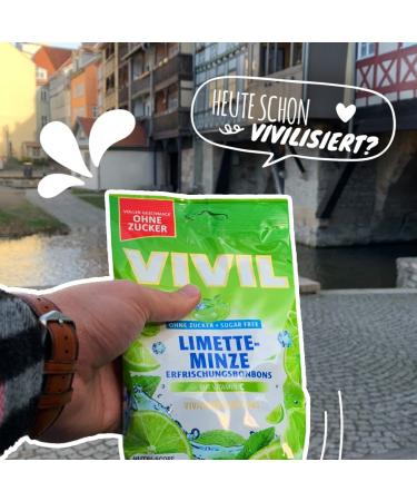 Buy VIVIL Lime Mint Candies - Sugar-Free Vegan Vitamin C 15 Bags (120g Each) - Refreshing Lime Taste - International Shipping Available - Buy Online on GoSupps.com