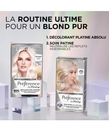 L OR AL PARIS - Post-Bleaching Patina Treatment - Neutralizes Orange Tones & Nourishes Hair - Ammonia-Free - Pr f rence Le Blonding - Shade: Ash Blonde (01) - Buy Online on GoSupps.com