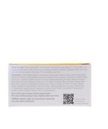 DERMA E Vitamin C Bright Eyes Hydro Gel Patches - 2-Pack for Dark Circles & Puffy Eyes - Buy Online on GoSupps.com