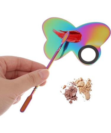 Buy KALLORY Heart-Shaped Stainless Steel Mixing Palette & Spatula Tool for Nail Art | Perfect for Salon & Home - International Shipping Available - Buy Online on GoSupps.com