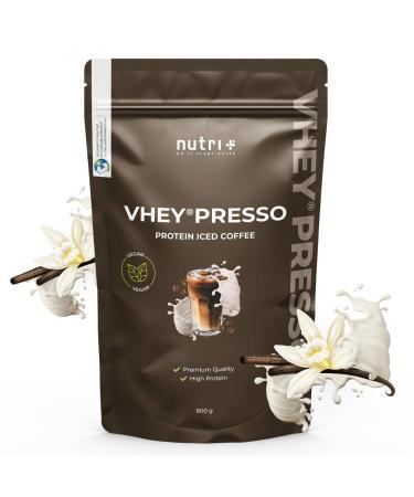Nutri + Nutri + Protein Iced Coffee Vanilla - Vheypresso Protein Coffee with Caffeine 800g - Vanilla Powder Lactose Free + Gluten - I