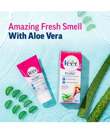 Veet Silk & Fresh Hair Removal Cream for Sensitive Skin - 50g | Fast International Shipping - Buy Online on GoSupps.com