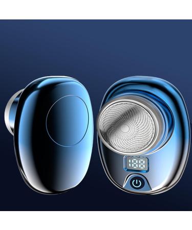 Mini Portable Electric Shaver for Men - Waterproof Razor with LED Display (Pure Blue) - International Shipping - Buy Online on GoSupps.com